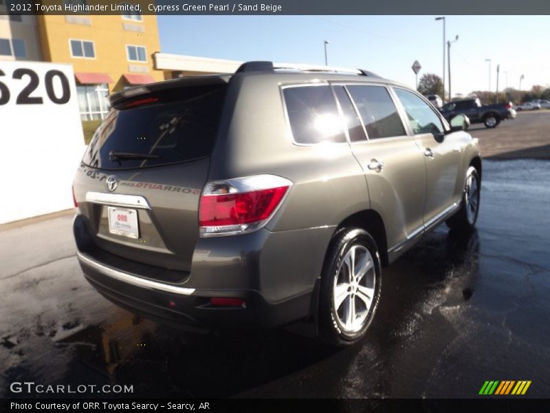 Cypress Green Pearl / Sand Beige 2012 Toyota Highlander Limited
