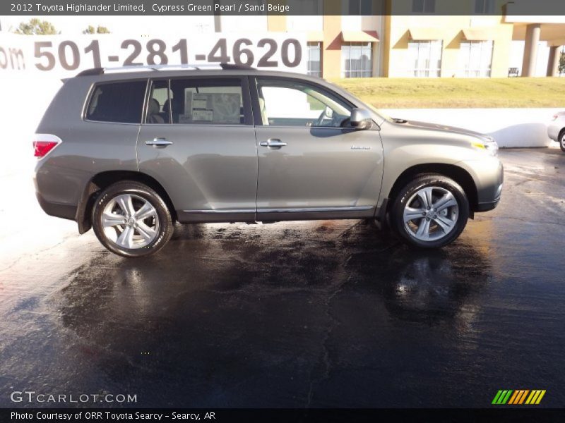 Cypress Green Pearl / Sand Beige 2012 Toyota Highlander Limited