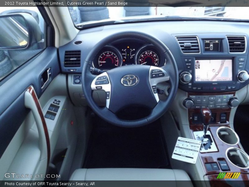 Cypress Green Pearl / Sand Beige 2012 Toyota Highlander Limited