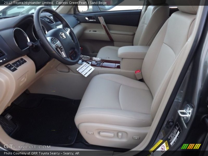 Cypress Green Pearl / Sand Beige 2012 Toyota Highlander Limited
