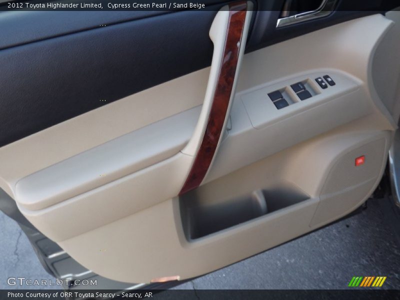 Cypress Green Pearl / Sand Beige 2012 Toyota Highlander Limited