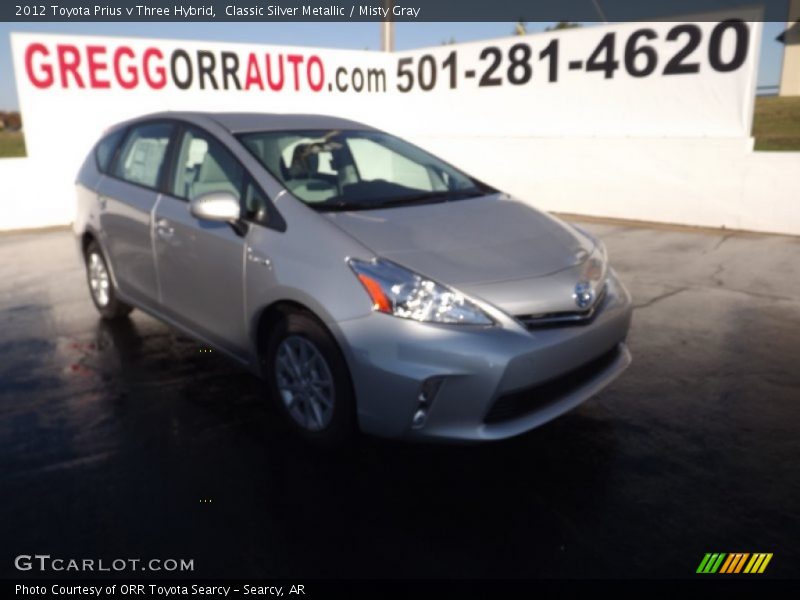 Classic Silver Metallic / Misty Gray 2012 Toyota Prius v Three Hybrid