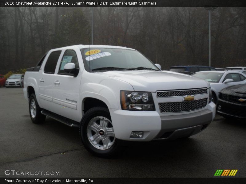 Summit White / Dark Cashmere/Light Cashmere 2010 Chevrolet Avalanche Z71 4x4