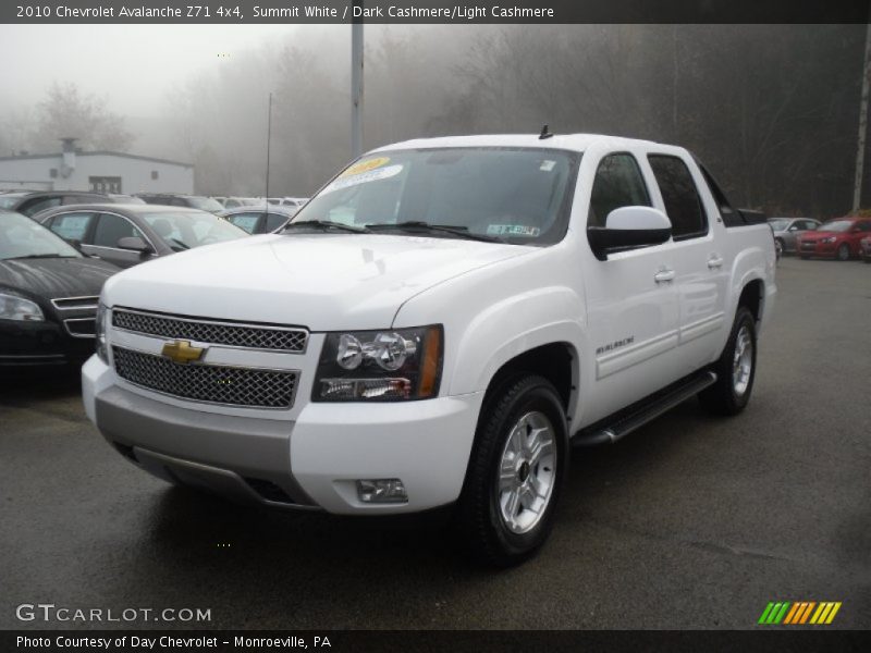 Summit White / Dark Cashmere/Light Cashmere 2010 Chevrolet Avalanche Z71 4x4