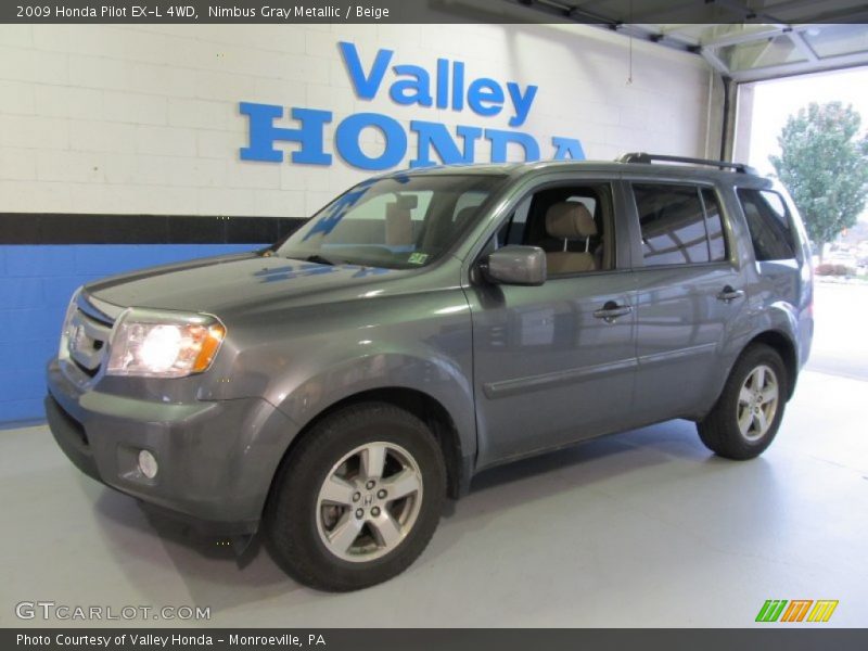 Nimbus Gray Metallic / Beige 2009 Honda Pilot EX-L 4WD