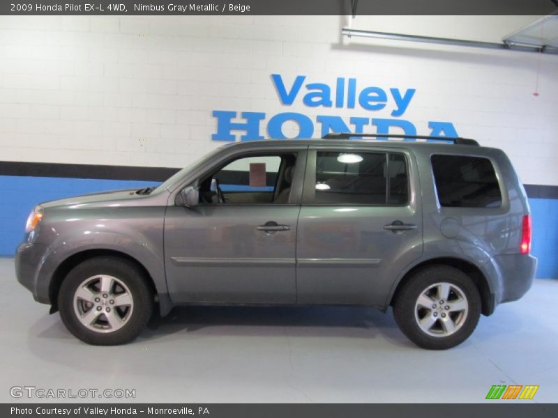 Nimbus Gray Metallic / Beige 2009 Honda Pilot EX-L 4WD