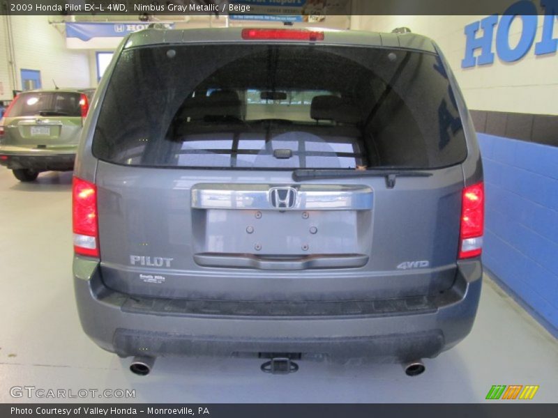 Nimbus Gray Metallic / Beige 2009 Honda Pilot EX-L 4WD
