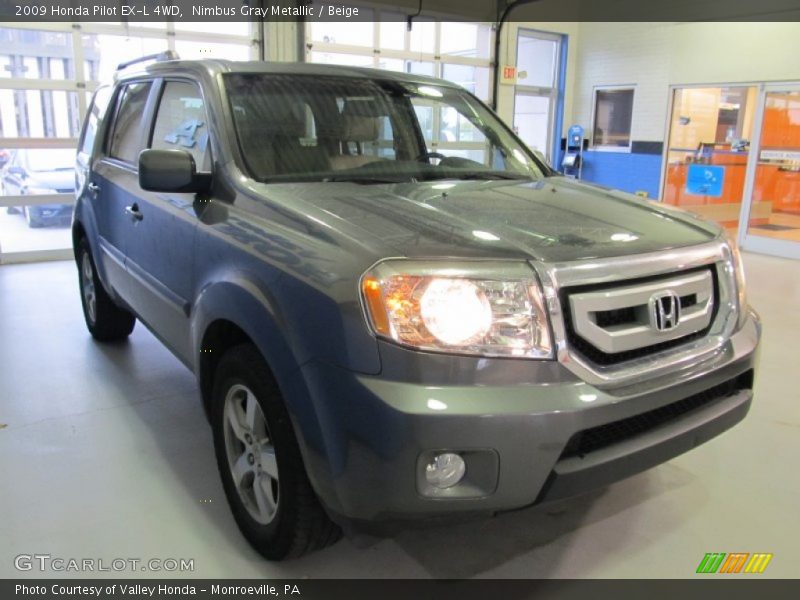 Nimbus Gray Metallic / Beige 2009 Honda Pilot EX-L 4WD