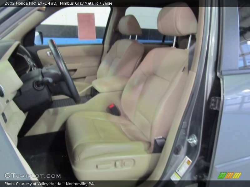 Nimbus Gray Metallic / Beige 2009 Honda Pilot EX-L 4WD