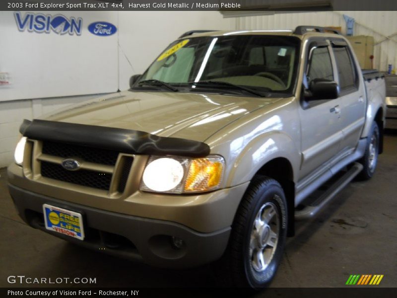 Harvest Gold Metallic / Medium Pebble 2003 Ford Explorer Sport Trac XLT 4x4
