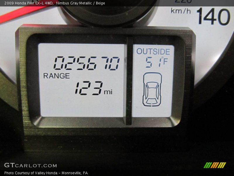 Nimbus Gray Metallic / Beige 2009 Honda Pilot EX-L 4WD