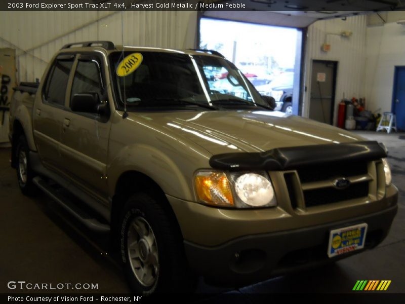 Harvest Gold Metallic / Medium Pebble 2003 Ford Explorer Sport Trac XLT 4x4