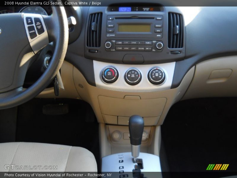 Captiva White / Beige 2008 Hyundai Elantra GLS Sedan