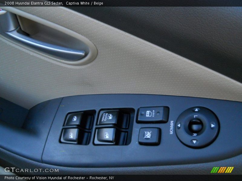 Captiva White / Beige 2008 Hyundai Elantra GLS Sedan
