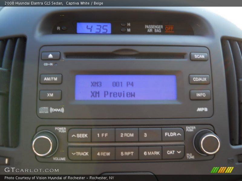 Captiva White / Beige 2008 Hyundai Elantra GLS Sedan