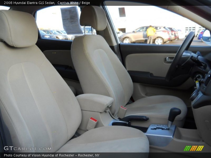 Captiva White / Beige 2008 Hyundai Elantra GLS Sedan