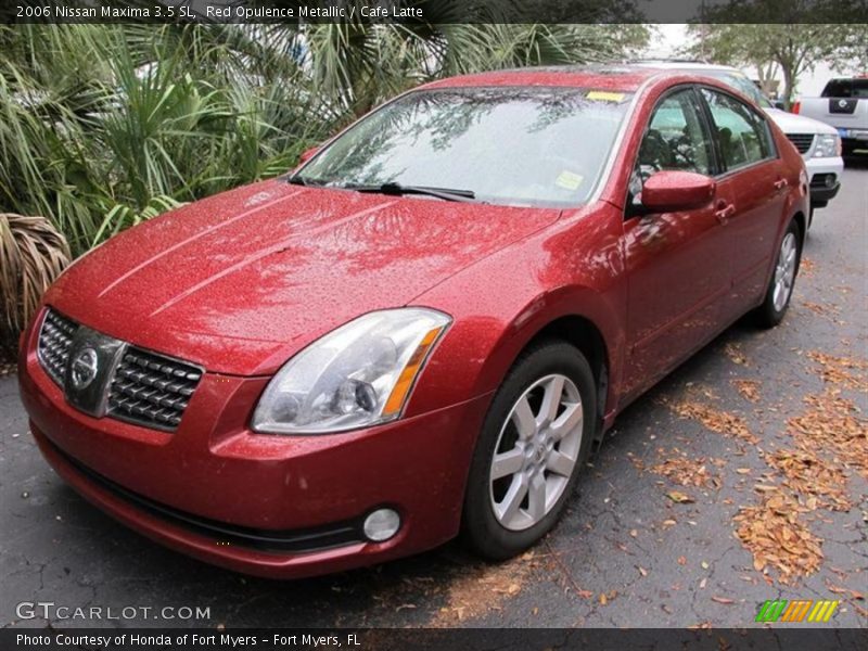 Red Opulence Metallic / Cafe Latte 2006 Nissan Maxima 3.5 SL