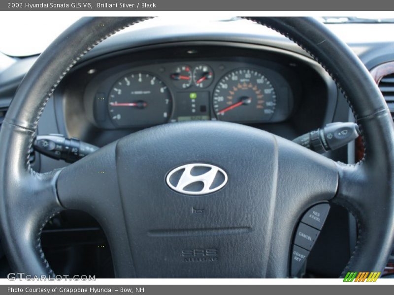 Brilliant Silver / Black 2002 Hyundai Sonata GLS V6