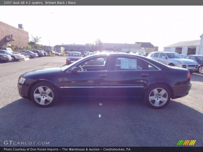 Brilliant Black / Black 2007 Audi A8 4.2 quattro