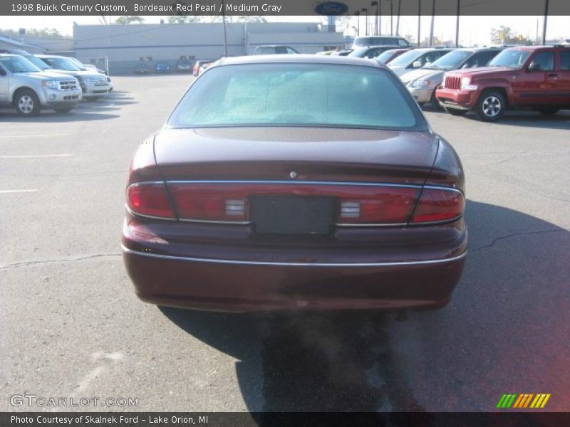 Bordeaux Red Pearl / Medium Gray 1998 Buick Century Custom