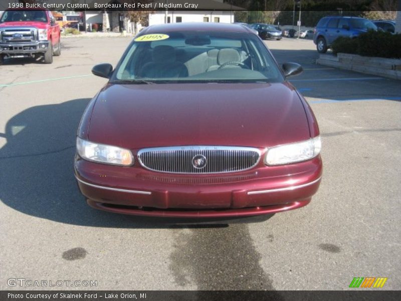 Bordeaux Red Pearl / Medium Gray 1998 Buick Century Custom
