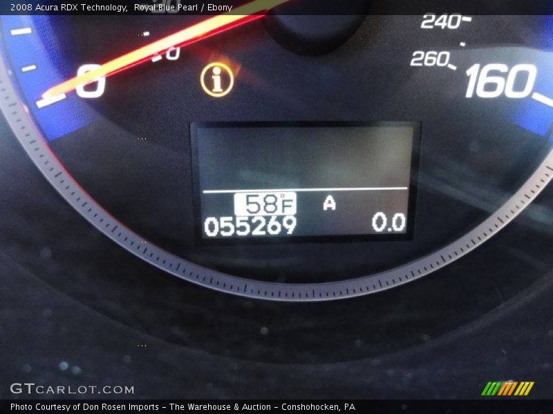Royal Blue Pearl / Ebony 2008 Acura RDX Technology