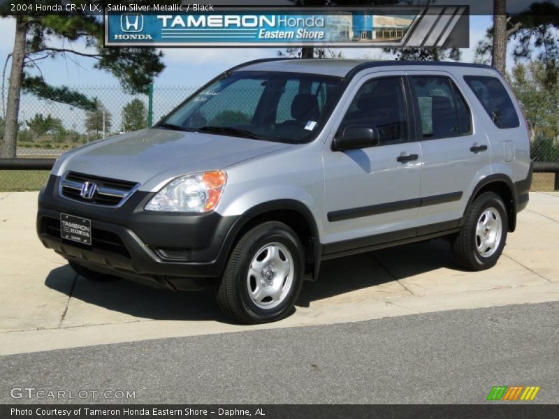Satin Silver Metallic / Black 2004 Honda CR-V LX