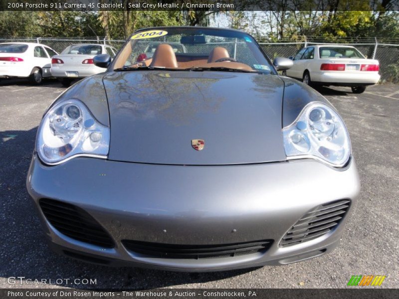 Seal Grey Metallic / Cinnamon Brown 2004 Porsche 911 Carrera 4S Cabriolet