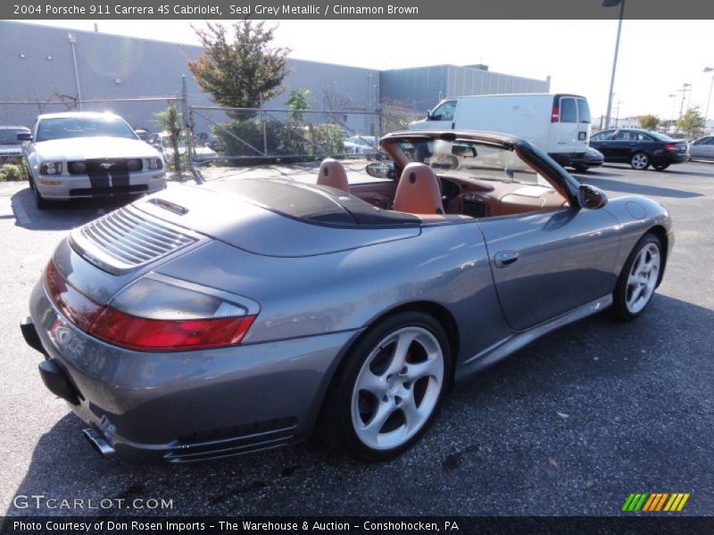 Seal Grey Metallic / Cinnamon Brown 2004 Porsche 911 Carrera 4S Cabriolet