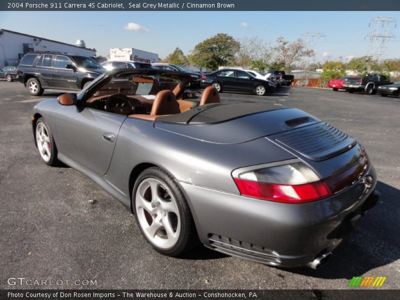 Seal Grey Metallic / Cinnamon Brown 2004 Porsche 911 Carrera 4S Cabriolet
