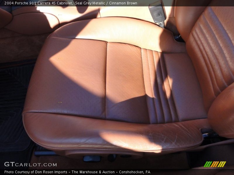 Seal Grey Metallic / Cinnamon Brown 2004 Porsche 911 Carrera 4S Cabriolet