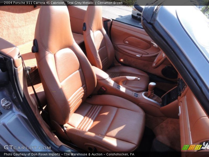 Seal Grey Metallic / Cinnamon Brown 2004 Porsche 911 Carrera 4S Cabriolet
