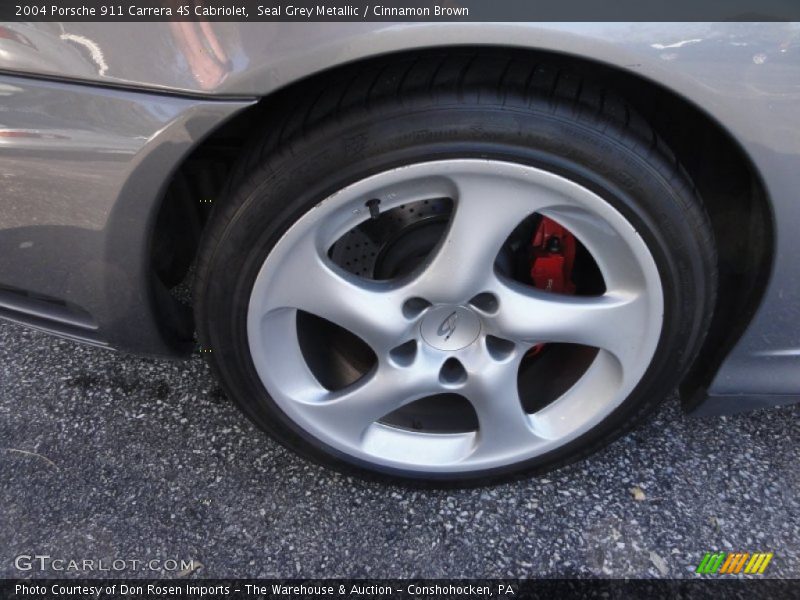 Seal Grey Metallic / Cinnamon Brown 2004 Porsche 911 Carrera 4S Cabriolet