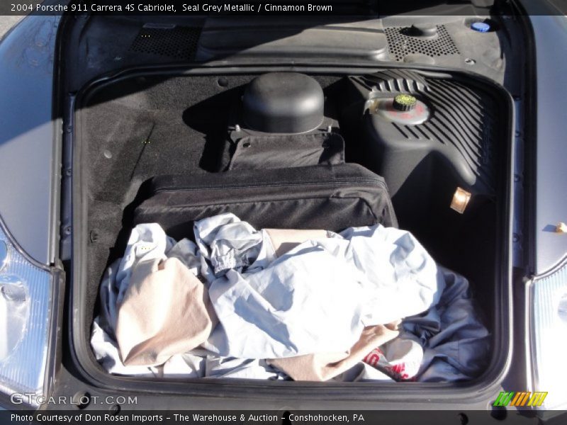 Seal Grey Metallic / Cinnamon Brown 2004 Porsche 911 Carrera 4S Cabriolet