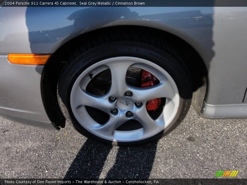 Seal Grey Metallic / Cinnamon Brown 2004 Porsche 911 Carrera 4S Cabriolet