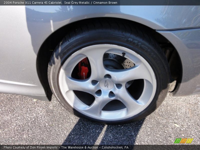 Seal Grey Metallic / Cinnamon Brown 2004 Porsche 911 Carrera 4S Cabriolet