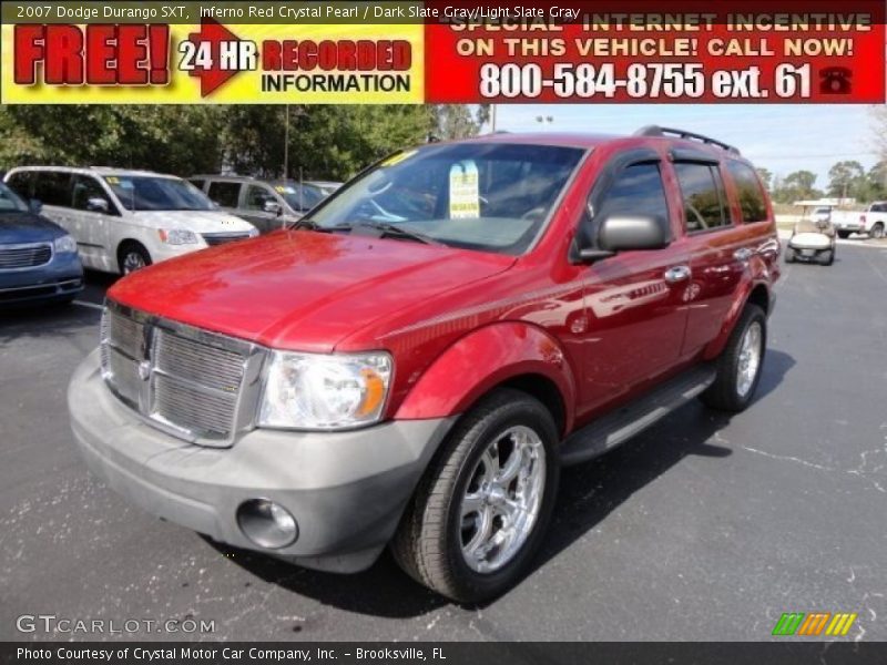 Inferno Red Crystal Pearl / Dark Slate Gray/Light Slate Gray 2007 Dodge Durango SXT