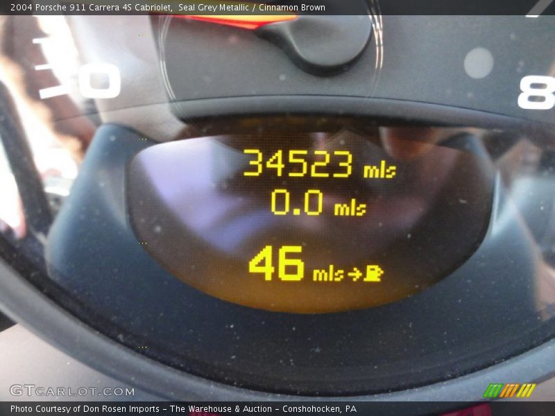 Seal Grey Metallic / Cinnamon Brown 2004 Porsche 911 Carrera 4S Cabriolet