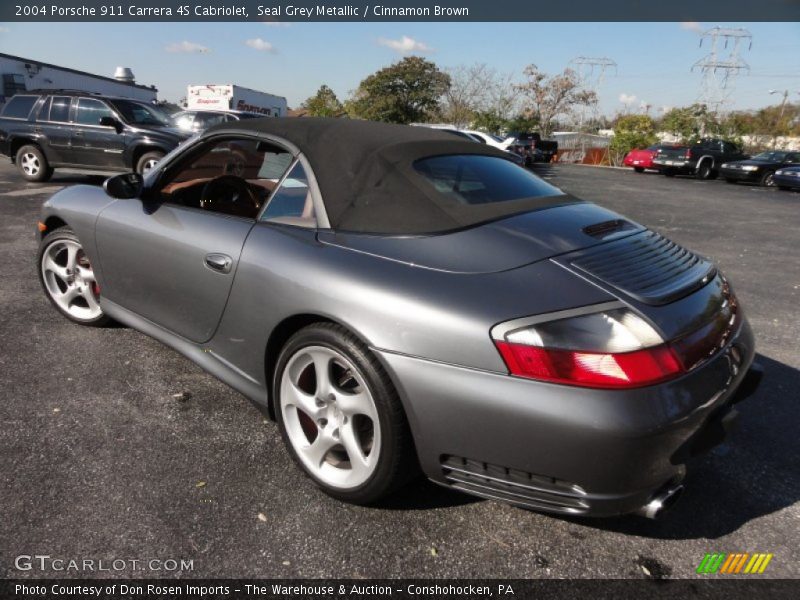 Seal Grey Metallic / Cinnamon Brown 2004 Porsche 911 Carrera 4S Cabriolet