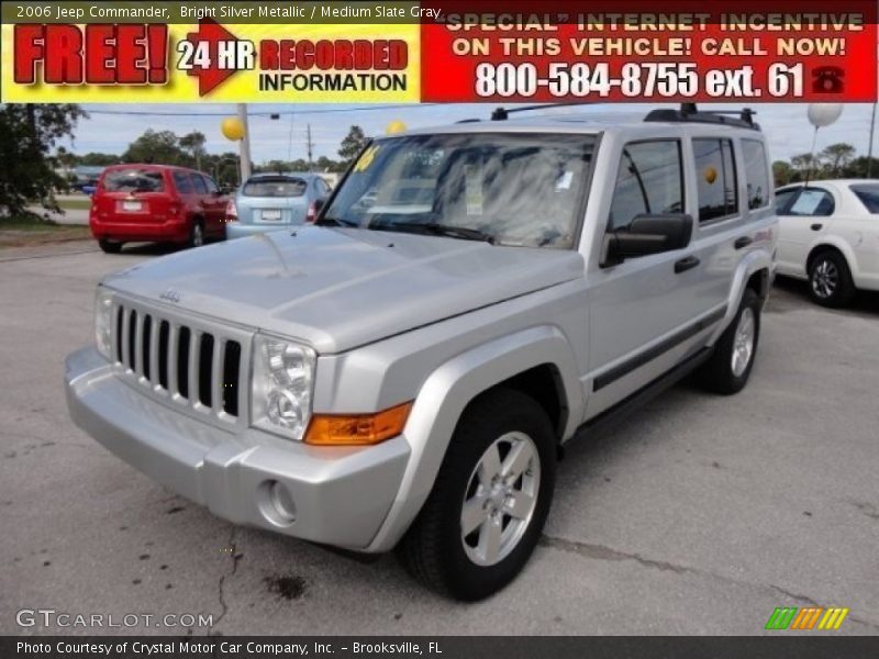 Bright Silver Metallic / Medium Slate Gray 2006 Jeep Commander