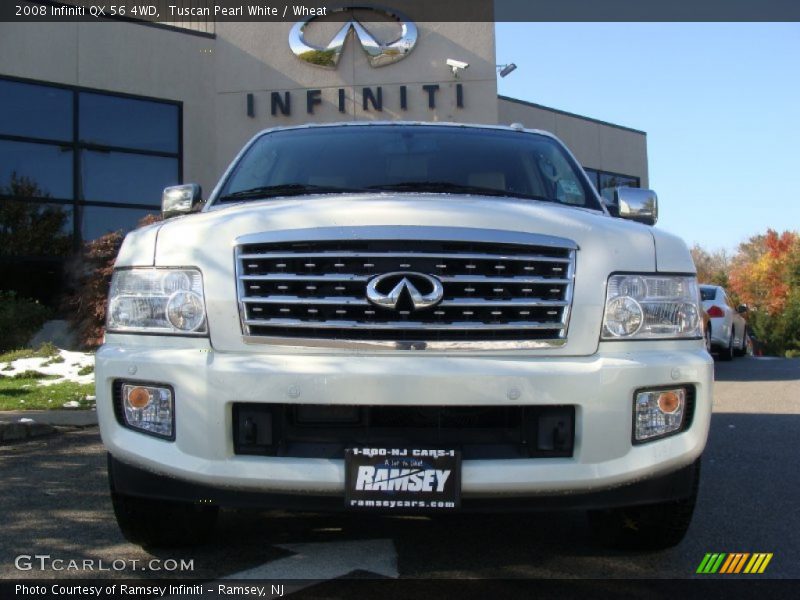 Tuscan Pearl White / Wheat 2008 Infiniti QX 56 4WD