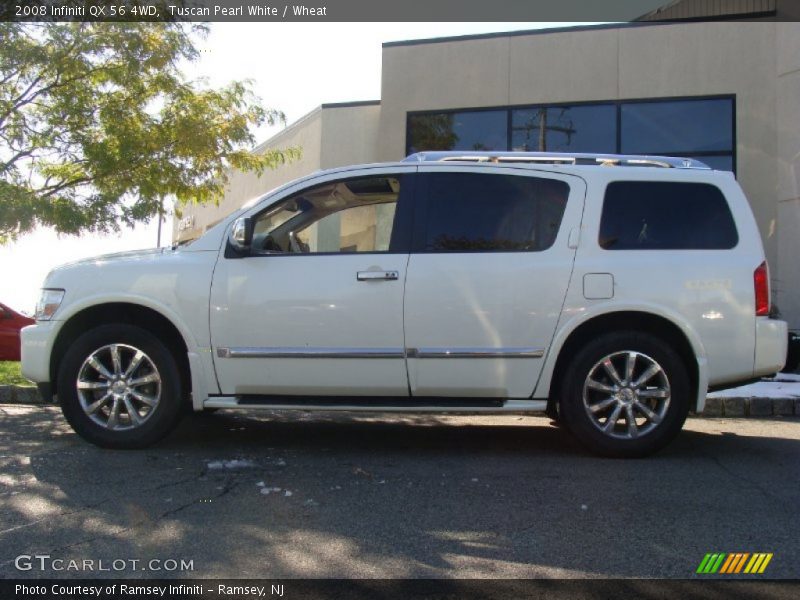 Tuscan Pearl White / Wheat 2008 Infiniti QX 56 4WD