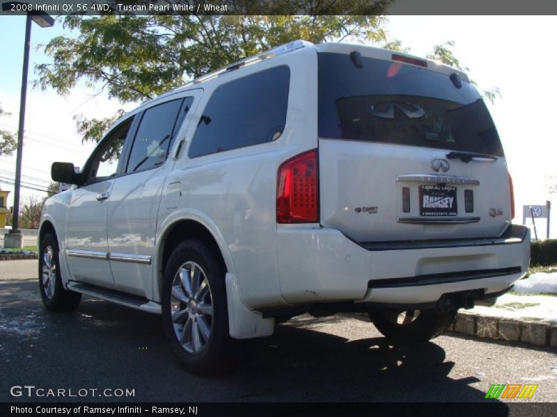 Tuscan Pearl White / Wheat 2008 Infiniti QX 56 4WD