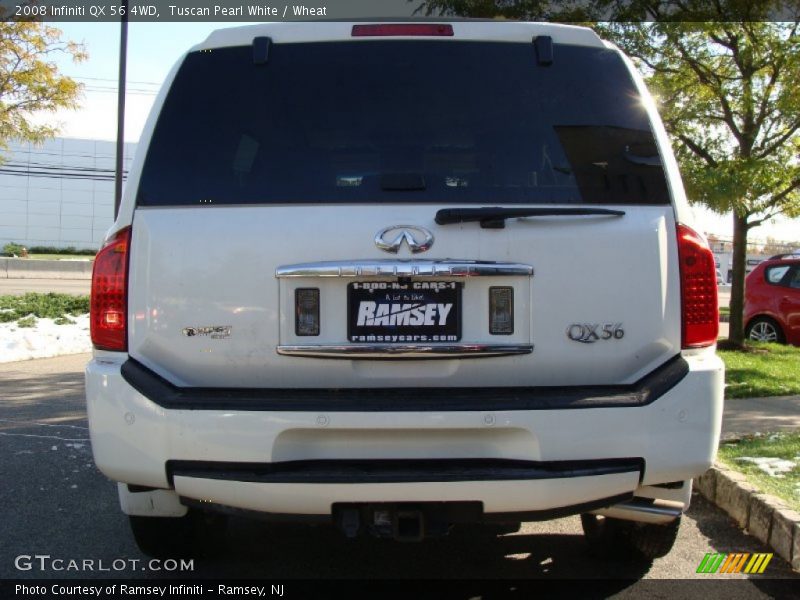 Tuscan Pearl White / Wheat 2008 Infiniti QX 56 4WD