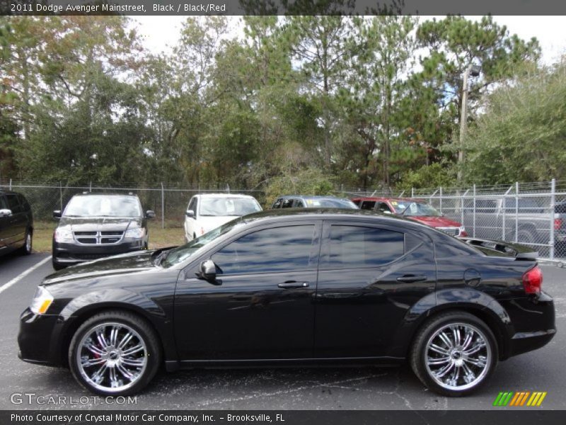 Black / Black/Red 2011 Dodge Avenger Mainstreet