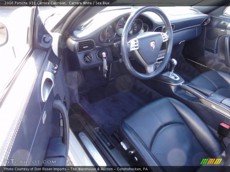 Carrara White / Sea Blue 2006 Porsche 911 Carrera Cabriolet