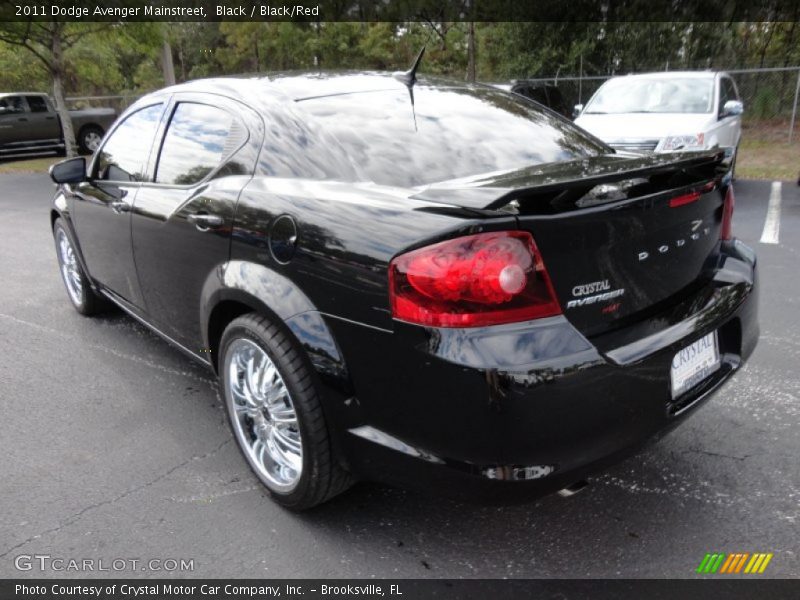 Black / Black/Red 2011 Dodge Avenger Mainstreet