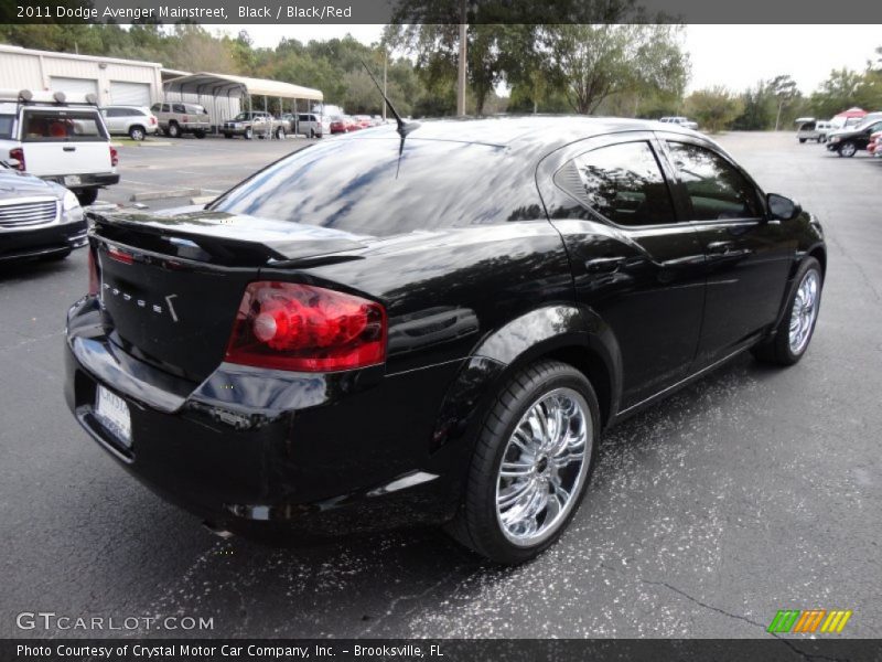 Black / Black/Red 2011 Dodge Avenger Mainstreet