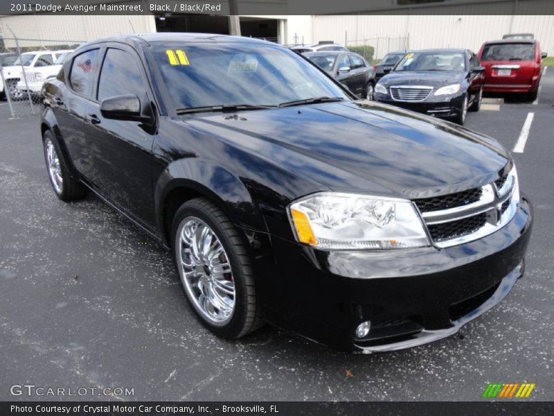 Black / Black/Red 2011 Dodge Avenger Mainstreet