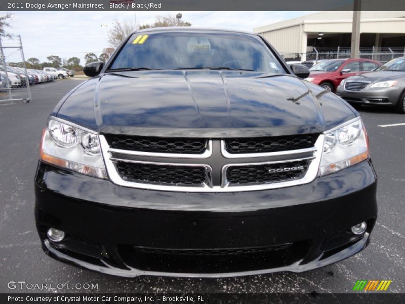 Black / Black/Red 2011 Dodge Avenger Mainstreet